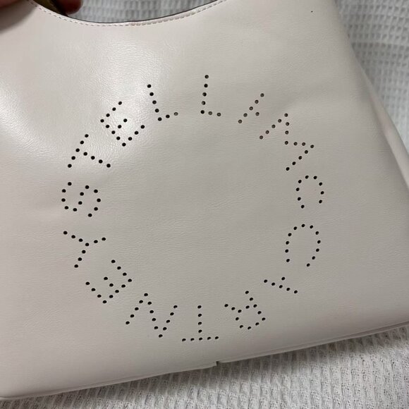 NEW Stella McCartney Logo Slouchy Hobo Tote Bag IN WHITE - Picture 3 of 9